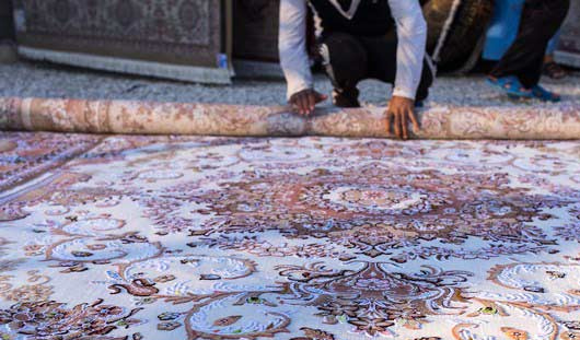 روش اصولی لول کردن قالی در قالیشویی جمشیدیه